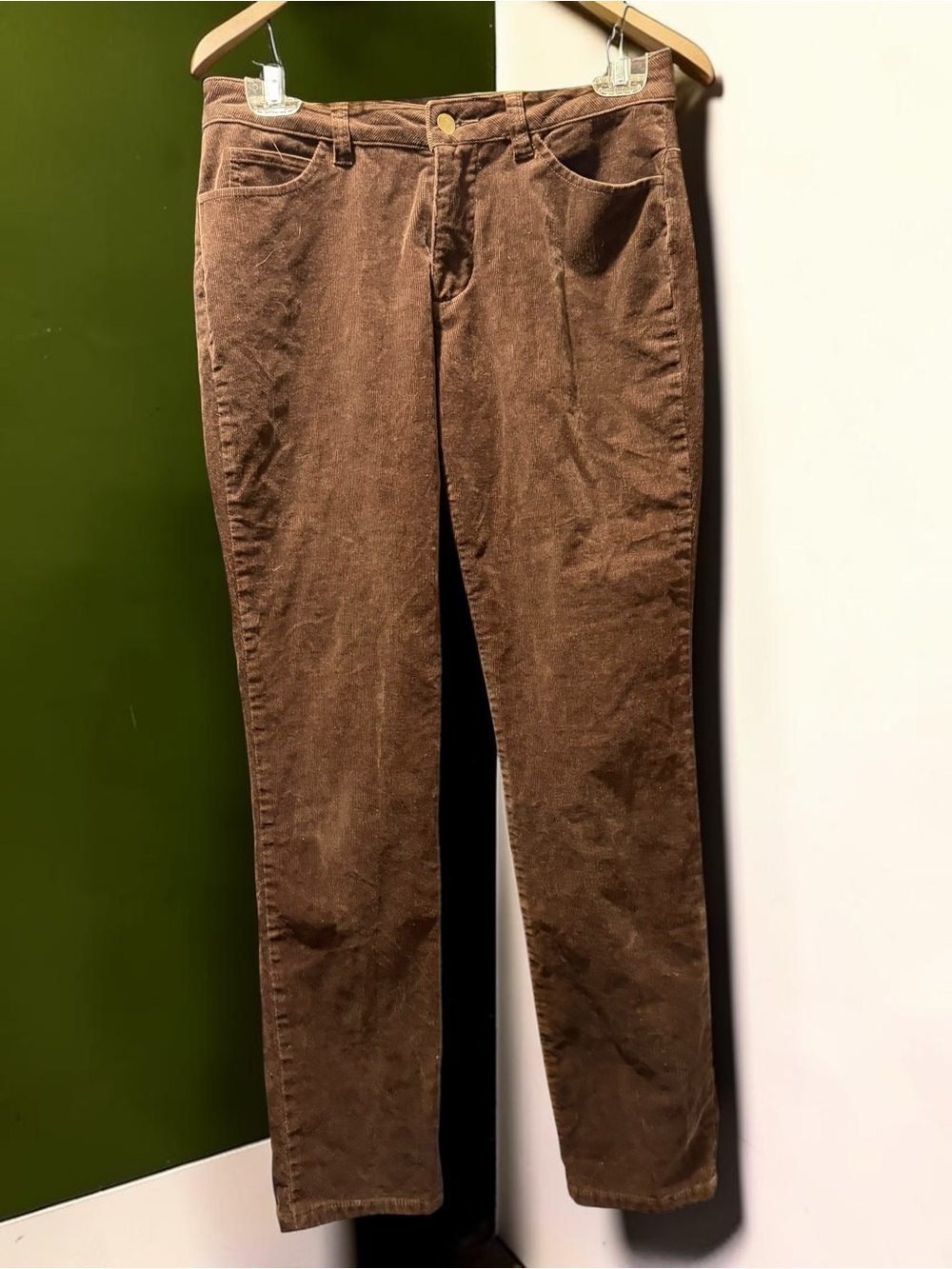 Pendleton Brown Corduroy Pants Size 4 Straight Leg Classic Preppy